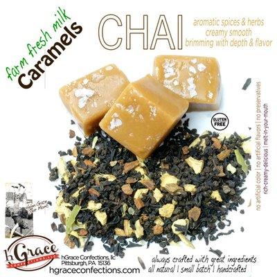 CHAI w/sea salt flake, literally our favorite! Wonderfully aromatic and simply a taste sensation, with a slight pinch of sea salt flake.