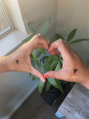 Tiny BFF tattoos