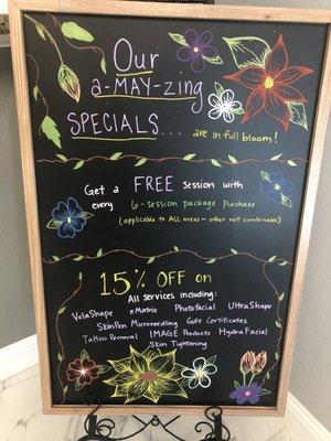 May specials!