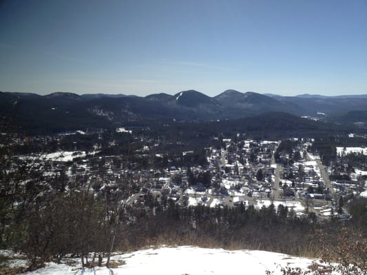 View from the summit looking down on Warrensburg