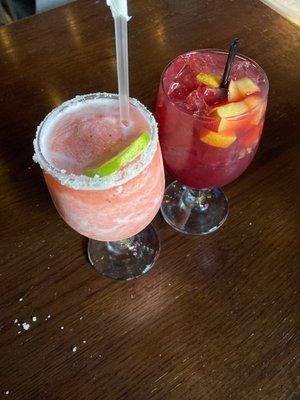 Strawberry Mango Frozen Margarita Red Sangria (glass)