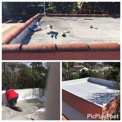 Water proofing a roof