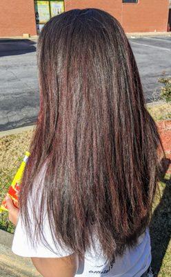 Balayage red by Sarah Jane