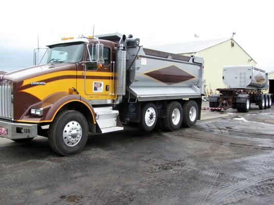 A North Santiam Paving dump truck