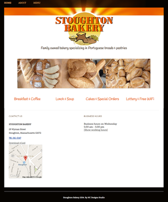 Stoughton Bakery - Client since 2008 - "Clean & Simple" has been the general theme of the Stoughton Bakery.