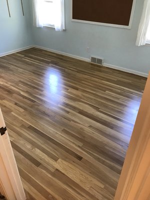 Clear coating on a white oak floor