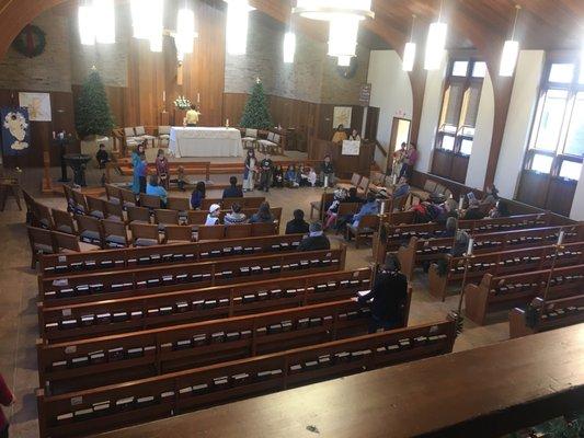 A view from the choir loft.