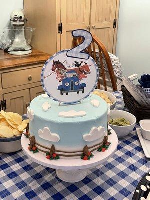 Little Blue Truck birthday cake