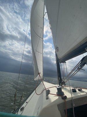 This is when we went sailing on our own. Only after the 3 day course.