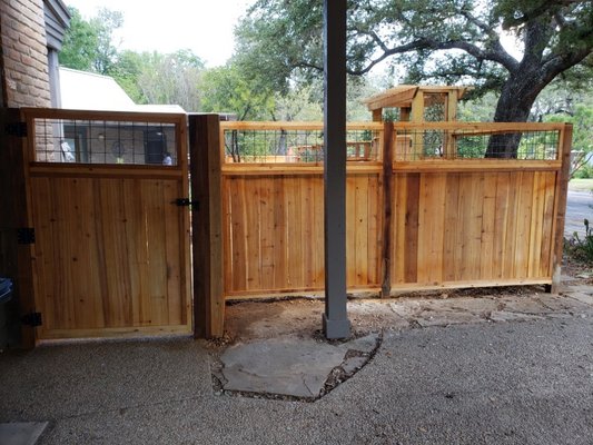 Custom cedar fencing