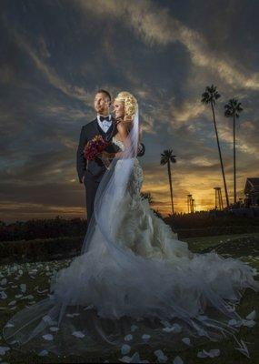 Janelle & Nick's beautiful sunset wedding