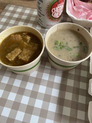 Mushroom Bisque and Black Eye Pea Soup... ‍