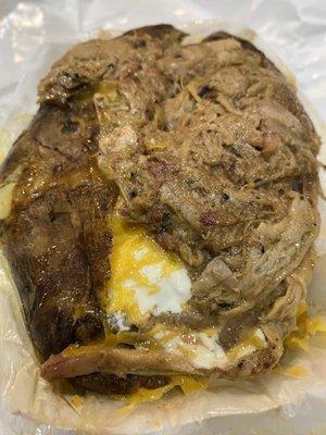 Baked potato with pulled pork