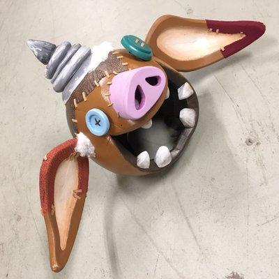 Awesome wearable bokoblin mask from Zelda Breath of the Wild made from scratch out of mostly EVA foam