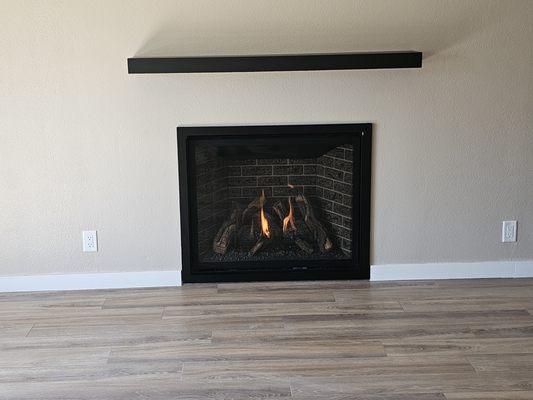 Fresh modern look. New built in fireplace