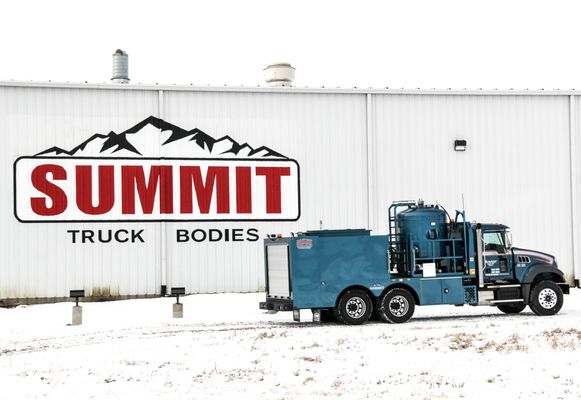 Exterior Summit Truck Bodies Blue Truck