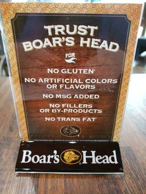 They use Boar's Head deli meats