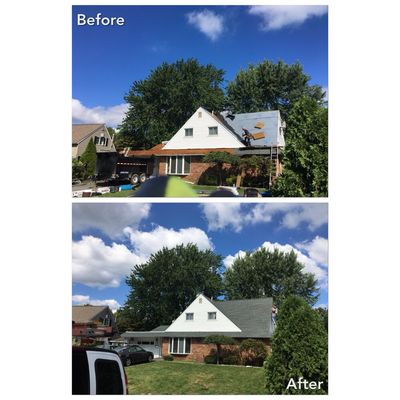 New roof replacement in Levittown, NY. Customer was experiencing several flashing leaks and many missing shingles