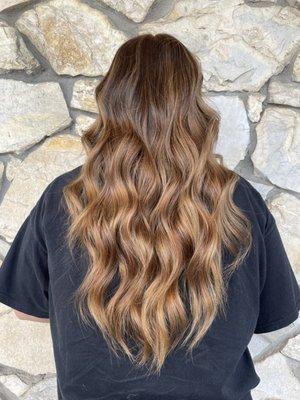 highlights toned to caramel honey color by xtine