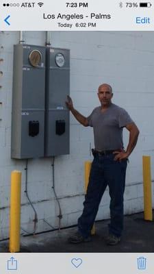 Installing two commercial 200A/ 3 PH panels for Eat Club in West LA