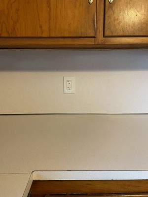 Kitchen counter outlet install