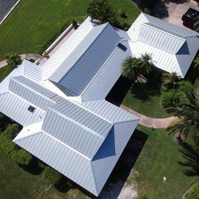 Standing Seam Metal Roof in the color Silver