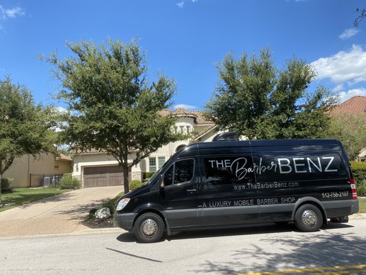 Mobile barber shop at the house!