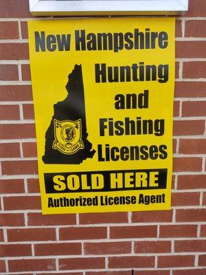 While you're here make sure you get your valid NH Hunting or fishing license!