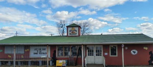 Roadside View Front entrance of Bellews Market