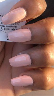 Don't go to Nail 1st on cherry road by Publix. This is a a fill in and looks like a 4 year old did this!