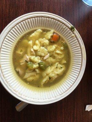 Chicken & dumpling soup and it was excellent!