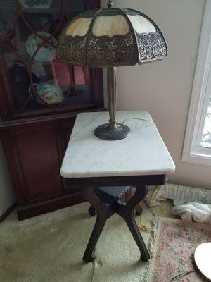 The marble top table came from an antique store in NewEngland back in the sixties