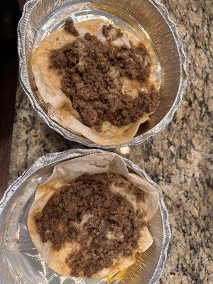 Floating Ground Beef Quesadilla