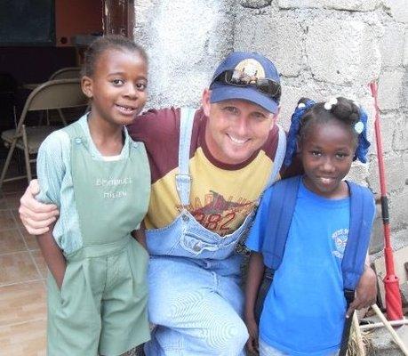 Visiting with our orphanage for HIV kids in Haiti