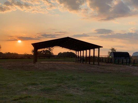 This is a finished 40×84 Pole Barn