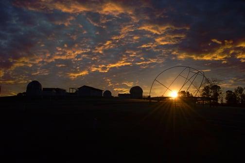 Rainwater Observatory at sunset