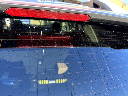 Soap and dirt still on my car after being cleaned at golden nozzle in Milford