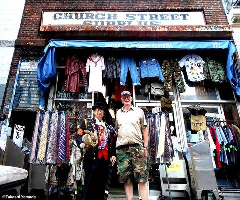 CHURCH STREET SURPLUS. Dr. Takeshi Yamada & Seara (Coney Island sea rabbit). Vintage store, With the nice store owner Louis Horowitz.