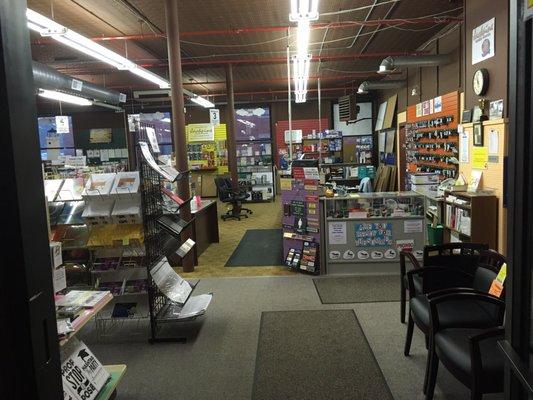 large store area, great variety of office supplies and services