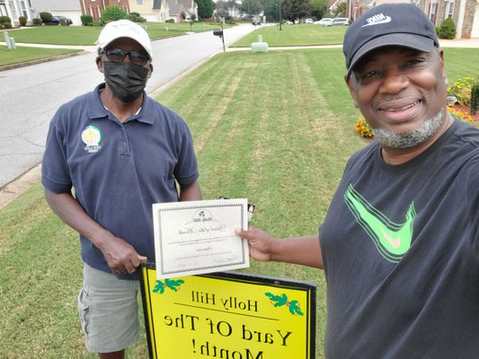 Thank you Holly Hill HOA for the HONOR of receiving Yard of The Month