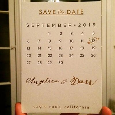 Save the date designed by Carlos Aguilar.