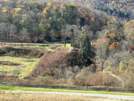 The remaining dam and breach that caused the massive flood