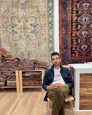 Savas Koc. Co-owner of the Indigo Rugs.