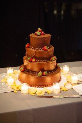 Chocolate chocolate wedding cake!