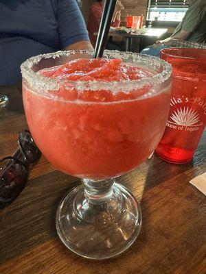 Blended strawberry daiquiri