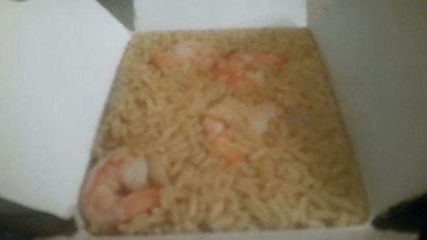 A large shrimp fried rice