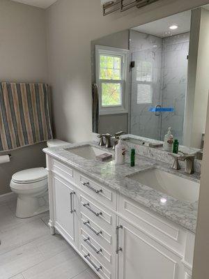 Bath remodel- new vanity and toilet