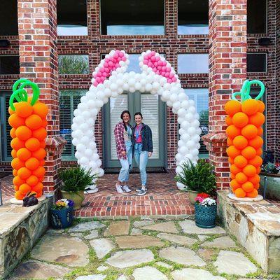 Easter bunny arch & carrots