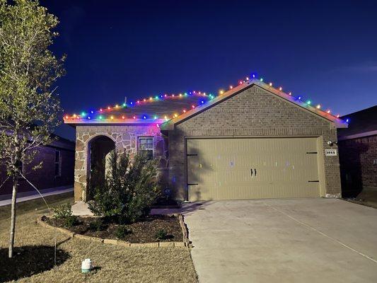 Christmas lights installation