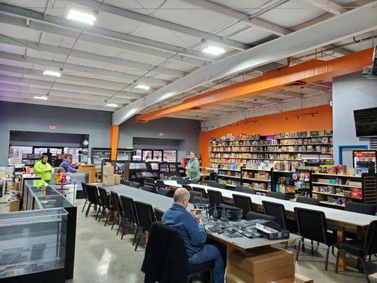 Large space for our Magic the Gathering and Pokemon Players.